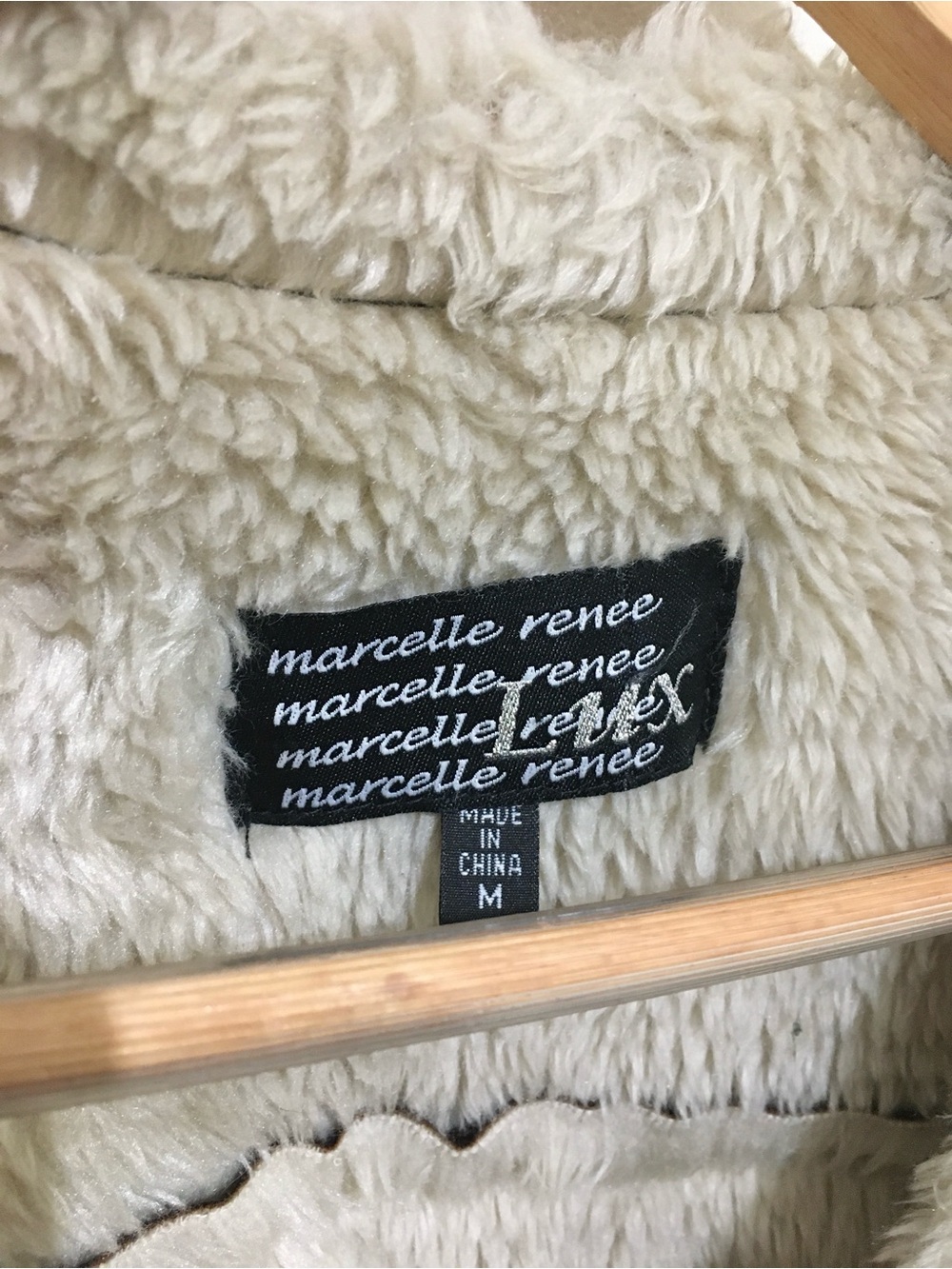 Faux Shearling Toggle Vest in Dark Brown and Cream - Picture 4 of 7